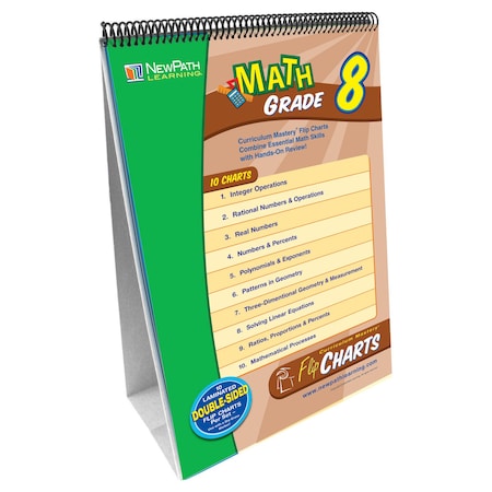 Newpath Learning Math Skills Curriculum Mastery Flip Chart, 10 Pages, Grade 8 33-8001
